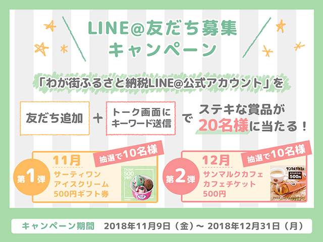 LINE＠友だち募集キャンペーン！