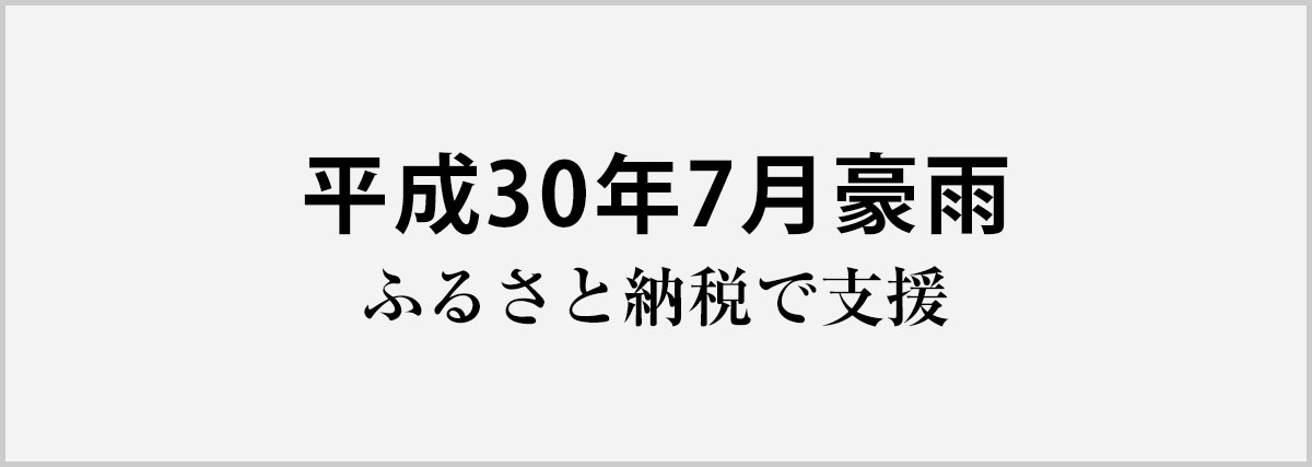 ”平成30年7月豪雨” ふるさと納税で支援