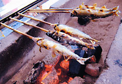 旬の里｜山口市｜手打そば、季節の山川魚料理（アユ・ヤマメ）、秋の味覚マツタケ